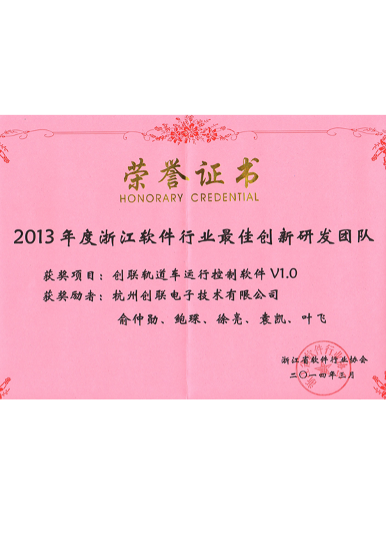 浙江軟件行業(yè)最佳創(chuàng)新研發(fā)團(tuán)隊(duì)